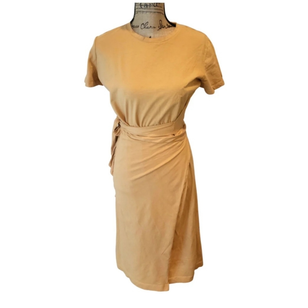 🧡 Zara wrap shirt dress knot side wrap